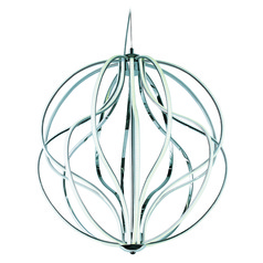 Aura 24-Inch LED Pendant in Polished Chrome by ET2 Lighting