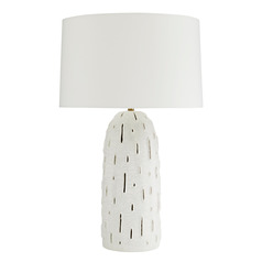 Grotto 29.5-Inch Lamp in White-Stained Crackle by Arteriors Home