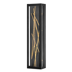 Hinkley Styx Black & Gold Leaf LED Outdoor Wall Light