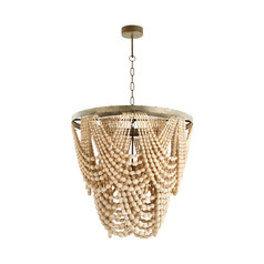 Hammock Wood Pendant in Tinted Raw Iron by Cyan Design