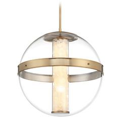Divinely LED Pendant in Celeste Brass by Minka Lavery