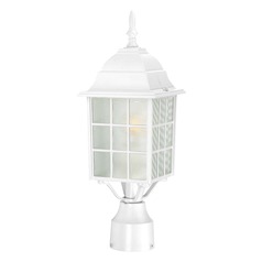 Post Light in White by Nuvo Lighting