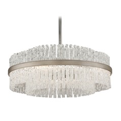 Chime Pendant in Silver Leaf & Polished Stainless by Corbett Lighting