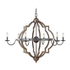 Socorro Stardust & Cerused Oak Chandelier by Generation Lighting