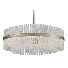Chime Pendant in Silver Leaf & Polished Stainless by Corbett Lighting