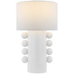 Kelly Wearstler Tiglia Tall Table Lamp in White by Visual Comfort Signature