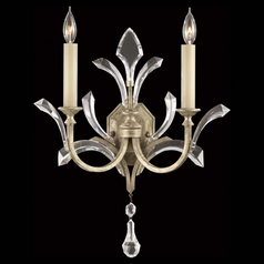 Fine Art Lamps Beveled Arcs Silver Leaf Sconce