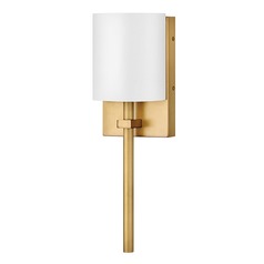 Avenue LED Wall Sconce in Brass & White Acrylic by Hinkley Lighting