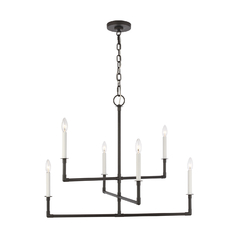 Chapman & Meyers Bayview 32-Inch Aged Iron Chandelier by Visual Comfort Studio