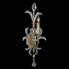 Fine Art Lamps Beveled Arcs Silver Leaf Sconce
