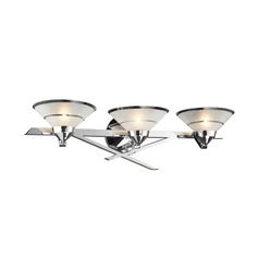 Modern Bathroom Light Chrome Refraction by Elk Lighting