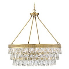 Windham 6-Light Warm Brass Pendant by Savoy House