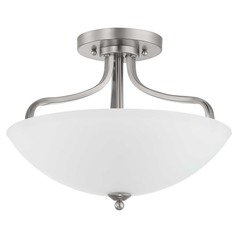 Laird Brushed Nickel 3-Light Semi-Flush Mount by Progress Lighting