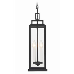 Crystorama Lighting Aspen Matte Black Outdoor Ceiling Light