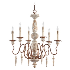 La Maison Manchester Grey with Rust Accents Chandelier by Quorum Lighting