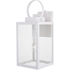 Vaxcel Lighting Medinah Textured White Outdoor Wall Light