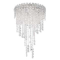 Schonbek Worldwide Lighting Chantant Polished Stainless Steel Flushmount Light