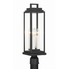 Crystorama Lighting Aspen Matte Black Post Light
