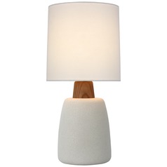 Barbara Barry Aida Table Lamp in White & Oak by Visual Comfort Signature