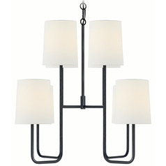 Visual Comfort Signature Collection Barbara Barry Go Lightly Charcoal Chandelier
