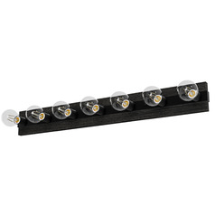 Hunter Fan Company Donelson Natural Black Iron & Dark Ash Vertical Bathroom Light