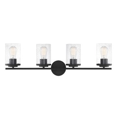 Marshall 31-Inch Matte Black Bathroom Light by Savoy House