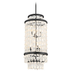 Shimmering Elegance 6-Light Pendant in Sand Coal by Minka Lavery