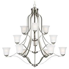 Emmons Brushed Nickel Chandelier by Generation Lighting