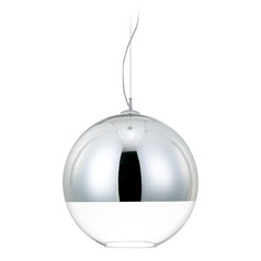 Chromos 16-Inch Round Pendant in Chrome by Eurofase Lighting