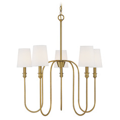 27.25-Inch Chandelier in Natural Brass by Meridian