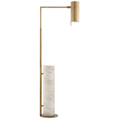 Kelly Wearstler Alma Floor Lamp in Brass & Marble by Visual Comfort Signature