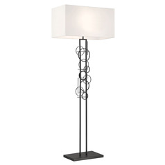 George Kovacs Tempo Sand Coal Floor Lamp with Rectangle Shade