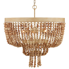 Currey and Company Sabia Natural / Coco Cream Pendant Light