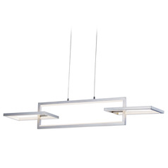 Link LED Linear Pendant in Satin Nickel by ET2 Lighting