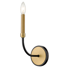 Haylie Matte Black & Olde Brass Sconce by Z-Lite