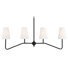 40-Inch Linear Chandelier in Matte Black by Meridian