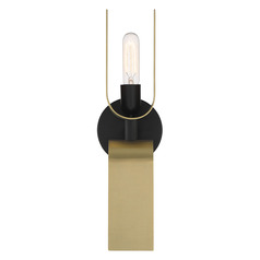 Designers Fountain U Turn Matte Black Vertical Bathroom Light
