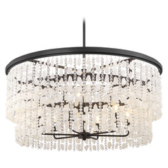 Shimmering Elegance 9-Light Chandelier in Sand Coal by Minka Lavery