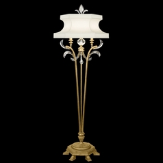 Fine Art Lamps Beveled Arcs Gold Leaf Floor Lamp with Hexagon Shade