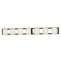 Radiant Black & Gold Leaf LED Bathroom Light by Maxim Lighting