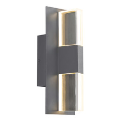 Sean Lavin Lyft 12-Inch 2700K LED Outdoor Wall Light in Charcoal with In-Line Fuse by VC Modern