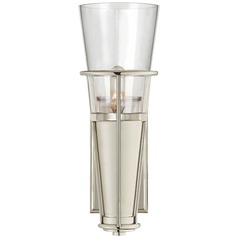Thomas OBrien Robinson Sconce in Polished Nickel by Visual Comfort Signature