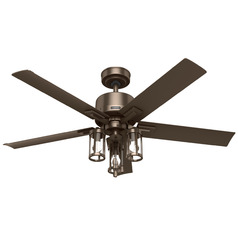 Hunter Fan Company Lawndale Satin Bronze LED Ceiling Fan with Light