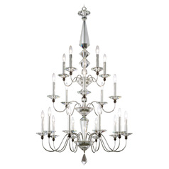 Schonbek Worldwide Lighting Jasmine Polished Silver Chandelier