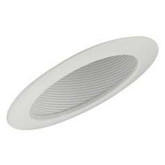 6-Inch White Recessed Sloped Ceiling Baffle Trim