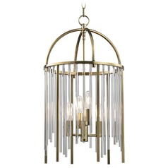 Lewis 4-Light Pendant- Aged Brass by Hudson Valley Lighting