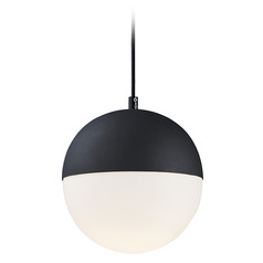 Half Moon Medium LED Pendant in Black by ET2 Lighting