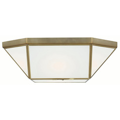 Visual Comfort Studio Collection Suzanne Kasler Morrison Satin Brass Flushmount Light