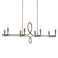 Yorkville 8-Light Linear Light in Darkwood & Silver by Minka Lavery