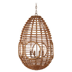 Currey and Company Columbary Natural / Khaki Pendant Light